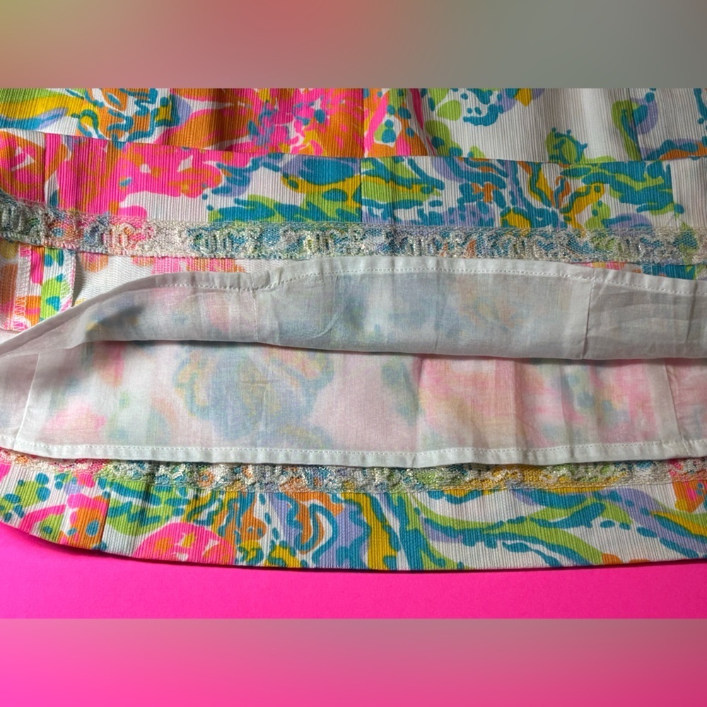 Lilly Pulitzer Kennedy Shift Resort White Casa Marina Halter Dress Size 4 - Picture 13 of 14